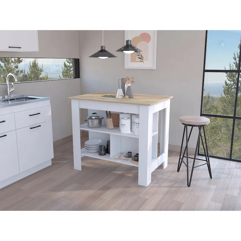 Îlot de cuisine avec surface antibactérienne