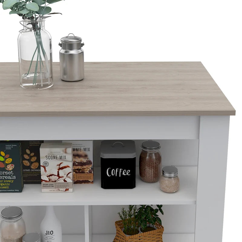 Îlot de cuisine avec surface antibactérienne