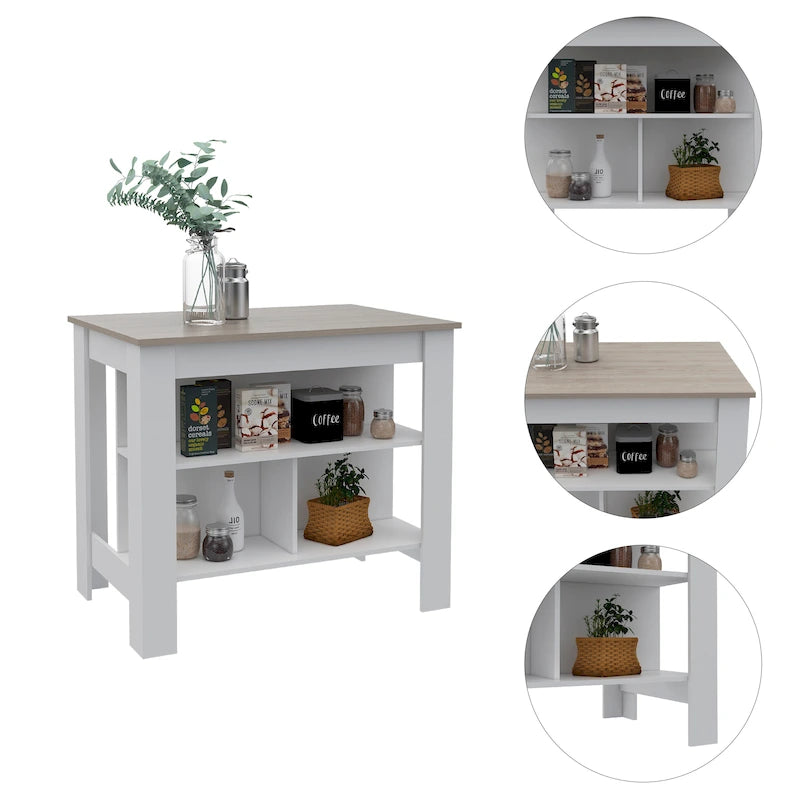 Îlot de cuisine avec surface antibactérienne