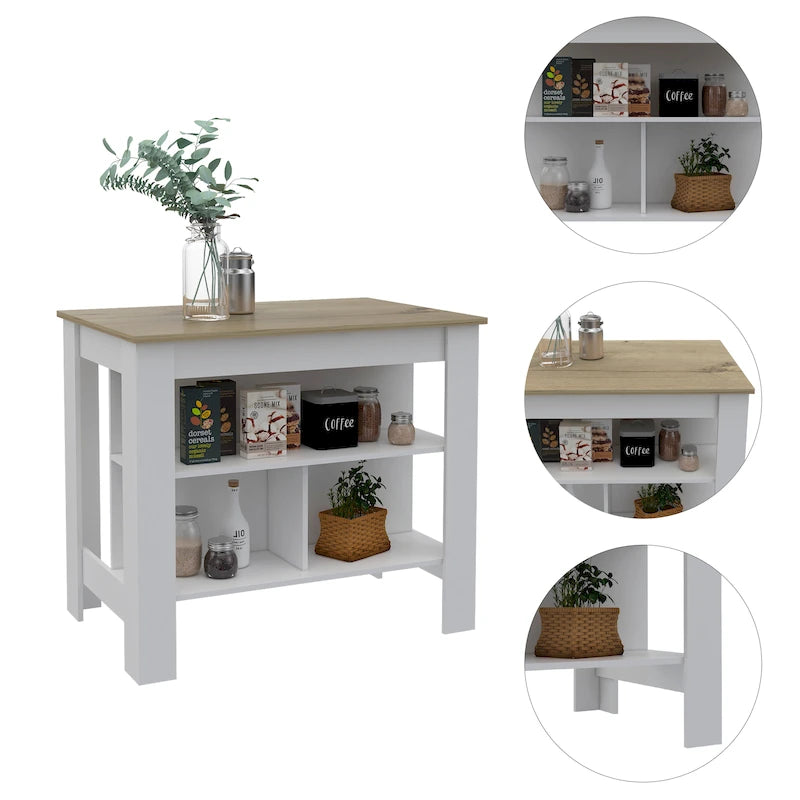 Îlot de cuisine avec surface antibactérienne
