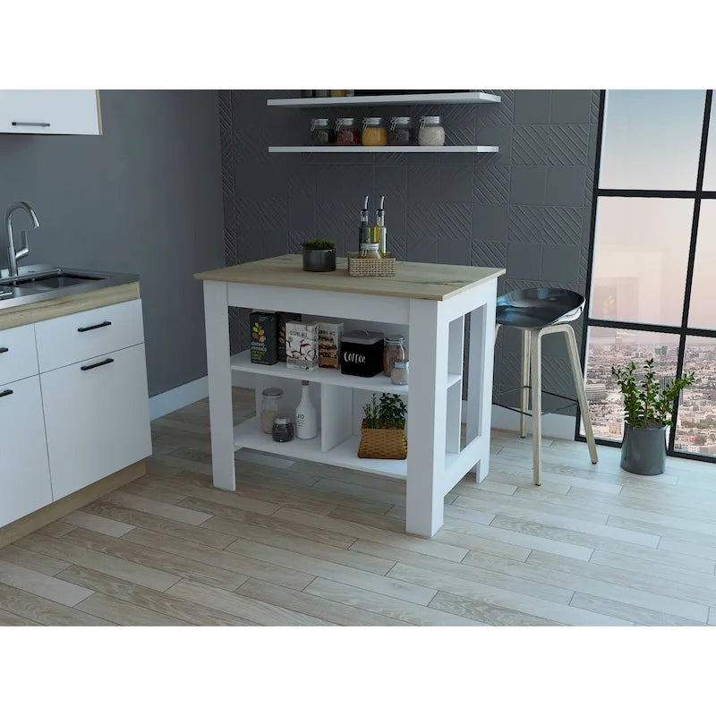 Îlot de cuisine avec surface antibactérienne