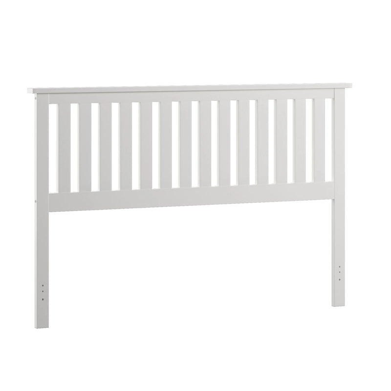 Tête de lit en bois blanc à lattes Mission par