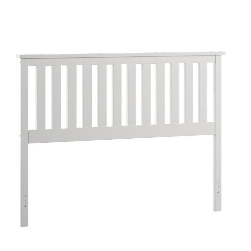 Tête de lit en bois blanc à lattes Mission par