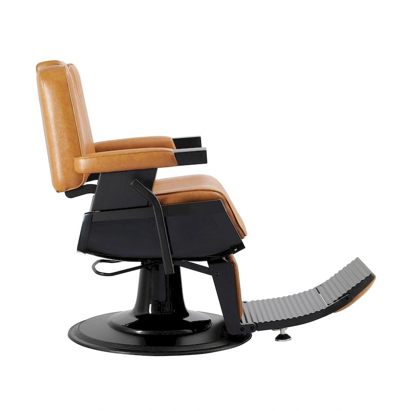 Fauteuil de Barbier Robuste Inclinable, Camel