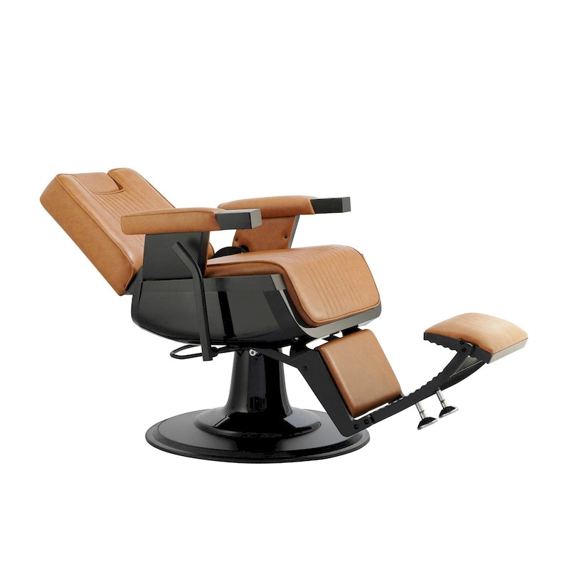 Fauteuil de Barbier Robuste Inclinable, Camel