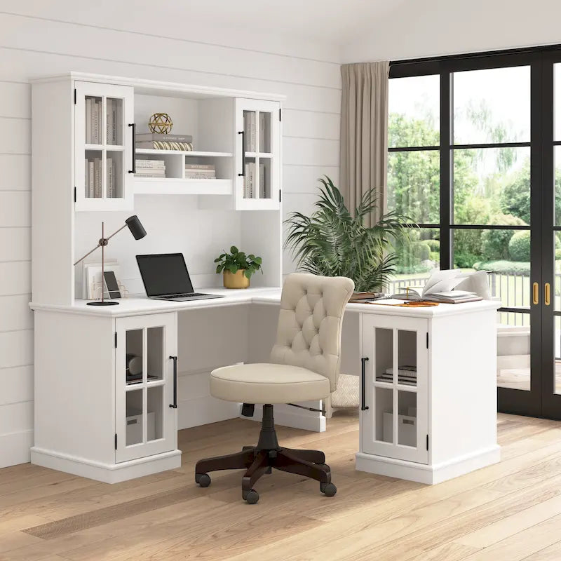 Bureau d'ordinateur 60 W avec meuble de rangement par