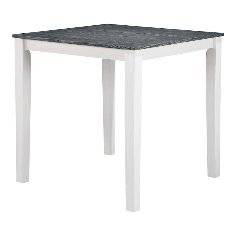 Ensemble de table à hauteur de comptoir 5 pièces en bois blanc de transition par
