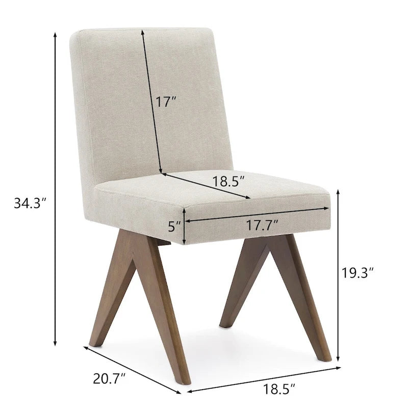Chaise de salle à manger moderne du milieu du siècle (lot de 2)
