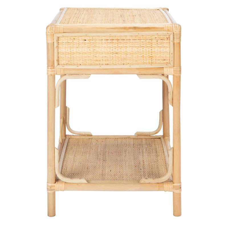 Table de chevet côtière à 1 tiroir et 1 étagère