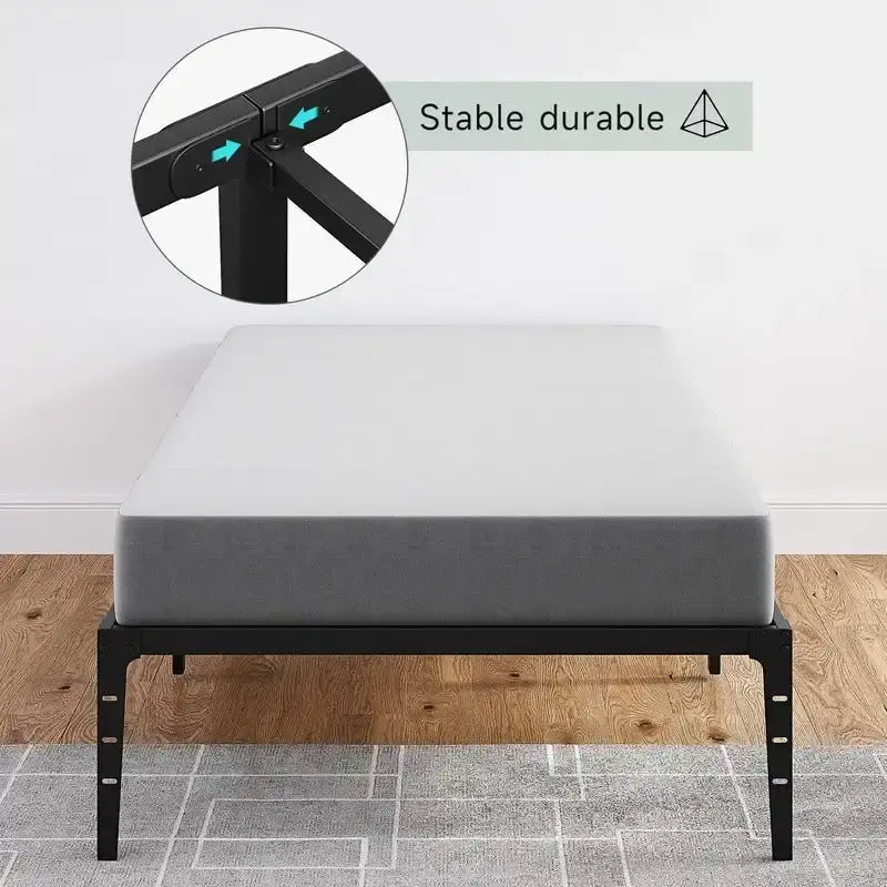 Cadre de lit pliant double de 14 pouces