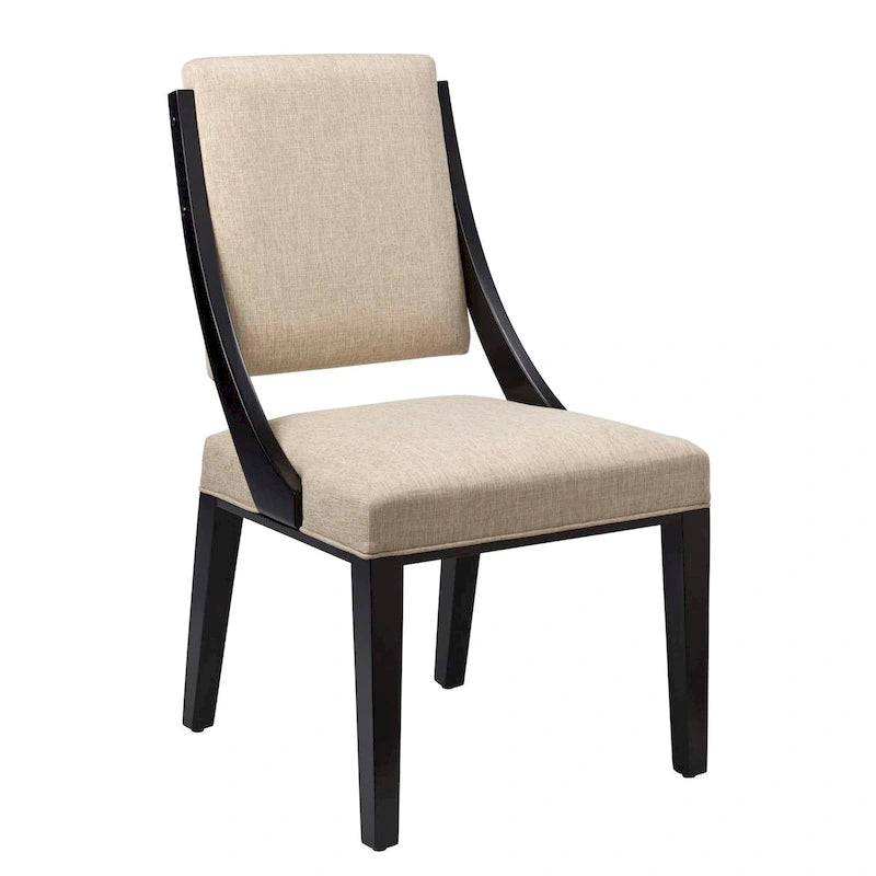 Chaises de salle à manger rembourrées en tissu - Lot de 2