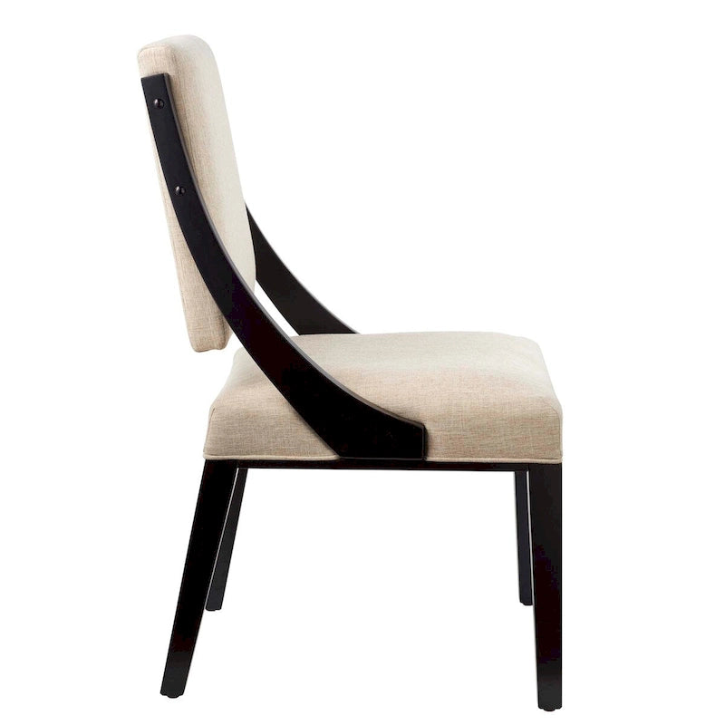 Chaises de salle à manger rembourrées en tissu - Lot de 2