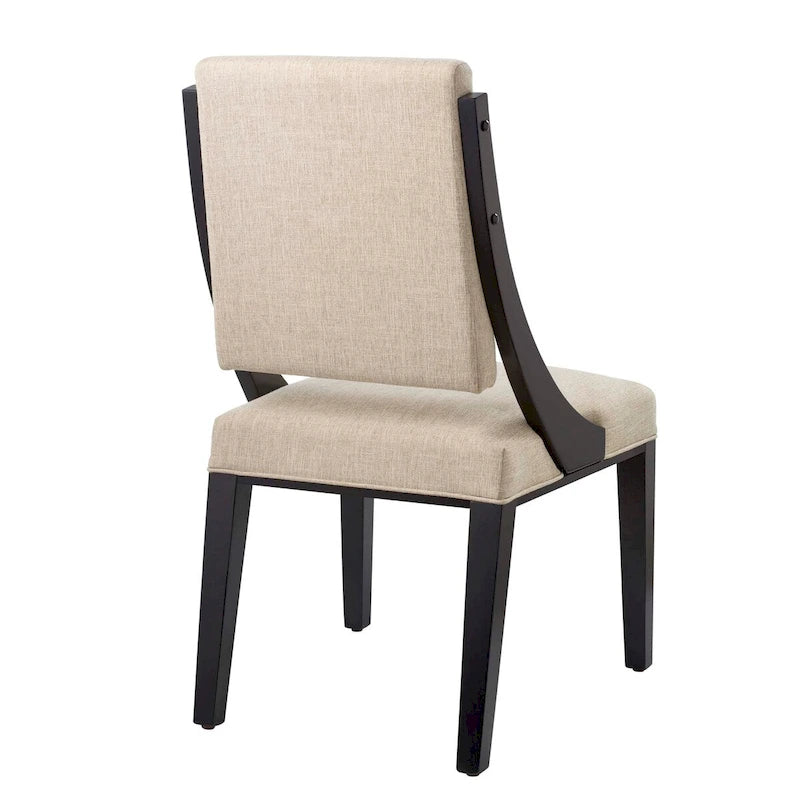 Chaises de salle à manger rembourrées en tissu - Lot de 2