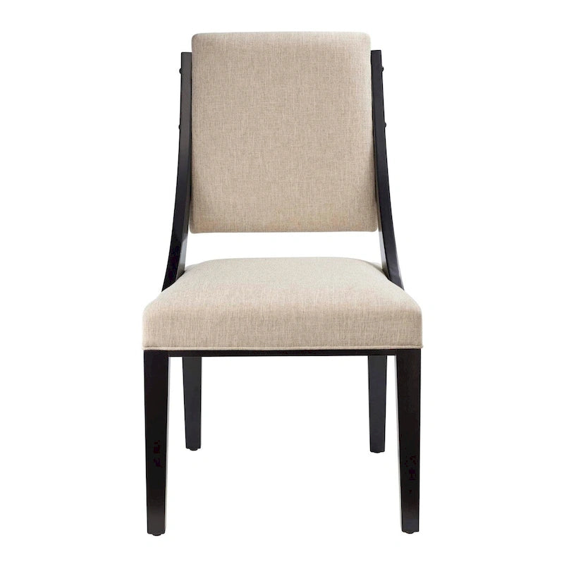 Chaises de salle à manger rembourrées en tissu - Lot de 2