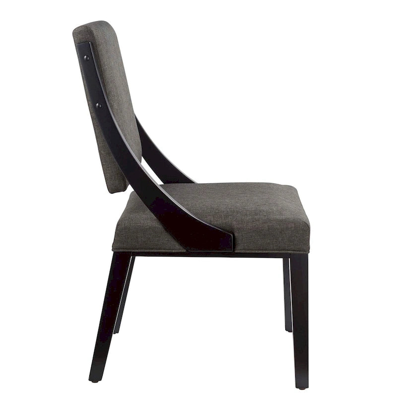 Chaises de salle à manger rembourrées en tissu - Lot de 2