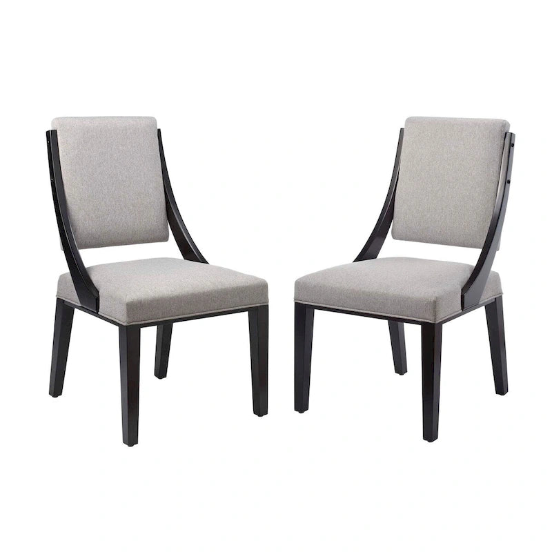 Chaises de salle à manger rembourrées en tissu - Lot de 2