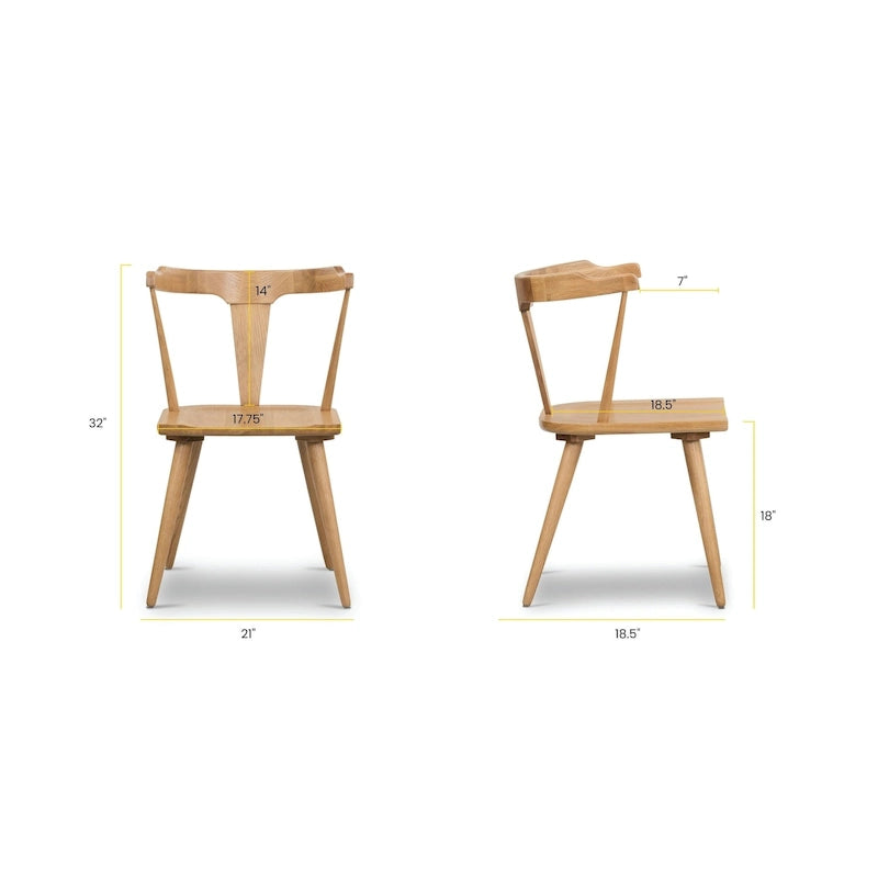 Chaise de salle à manger - Bois de chêne massif