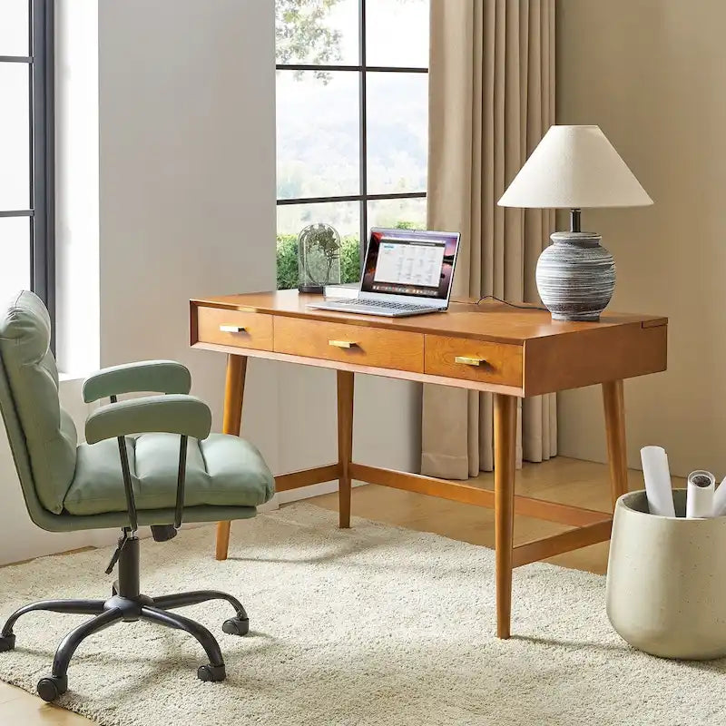 Bureau informatique Mid Century Modern 48 avec USB par