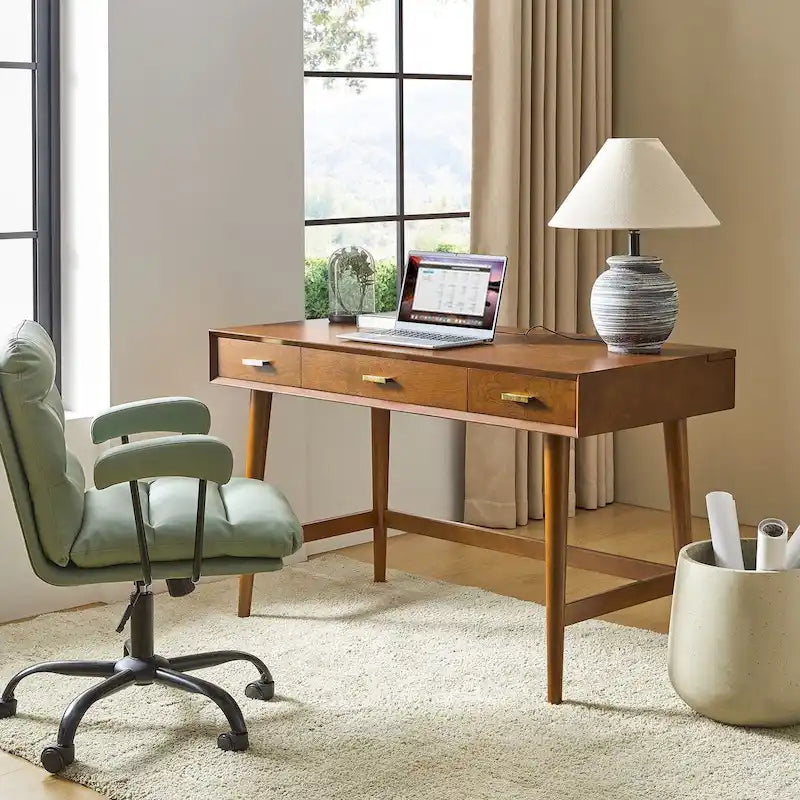 Bureau informatique Mid Century Modern 48 avec USB par