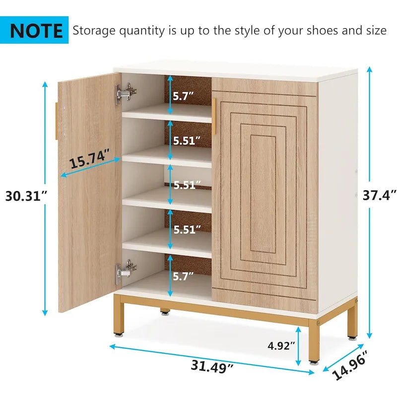 Meuble de rangement pour chaussures d'entrée, capacité 20 paires, organisateur de rangement pour placard